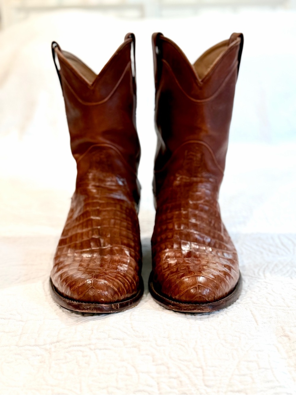Men's Tecovas “The Earl” Ropers with Cayman Vamps & Leather Shafts